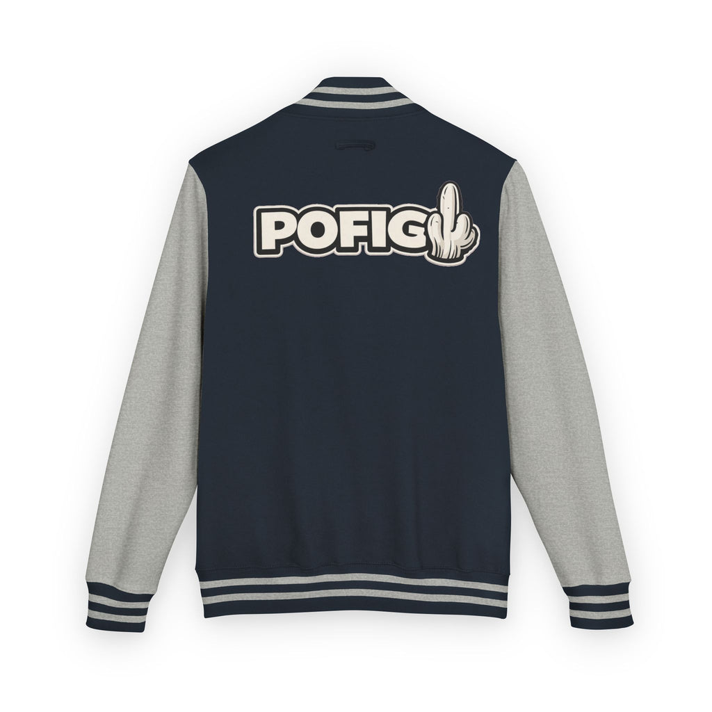 POFIG Varsity Jacke – Letterman Jacke mit Rückenpatch Unisex Streetwear