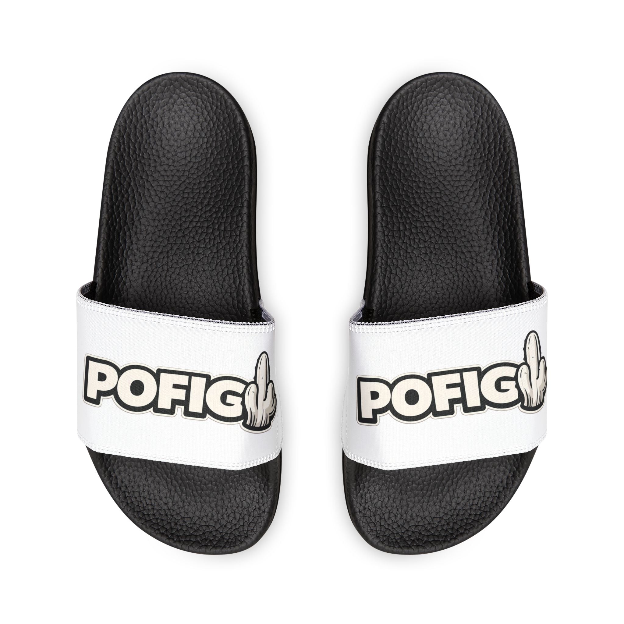 POFIG-Logo-Pantoletten mit verstellbarem Riemen für den Freizeit- und Poolbereich