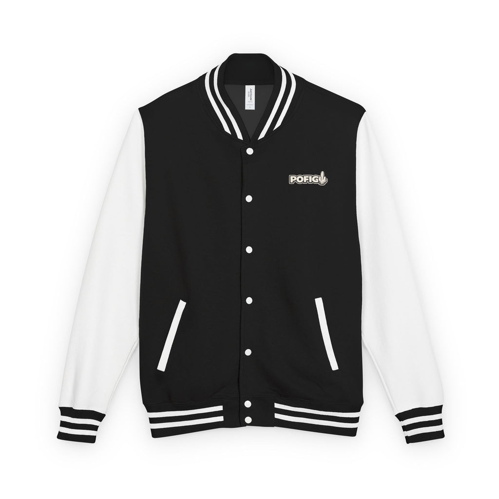 POFIG Varsity Jacke – Letterman Jacke mit Rückenpatch Unisex Streetwear