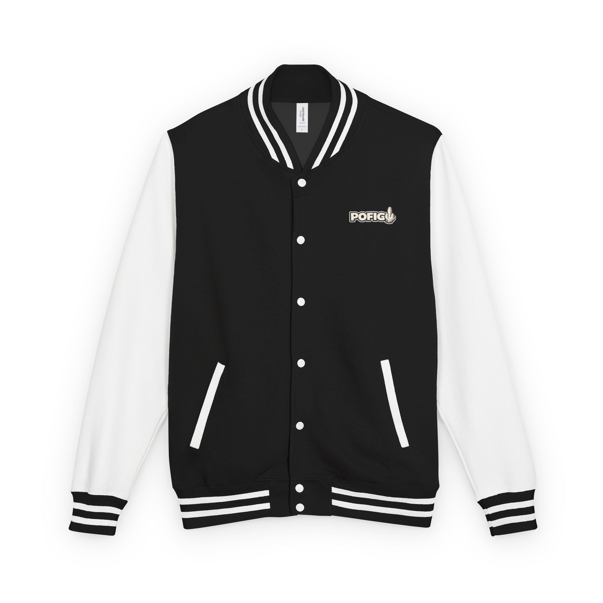 POFIG Varsity Jacke – Letterman Jacke mit Rückenpatch Unisex Streetwear