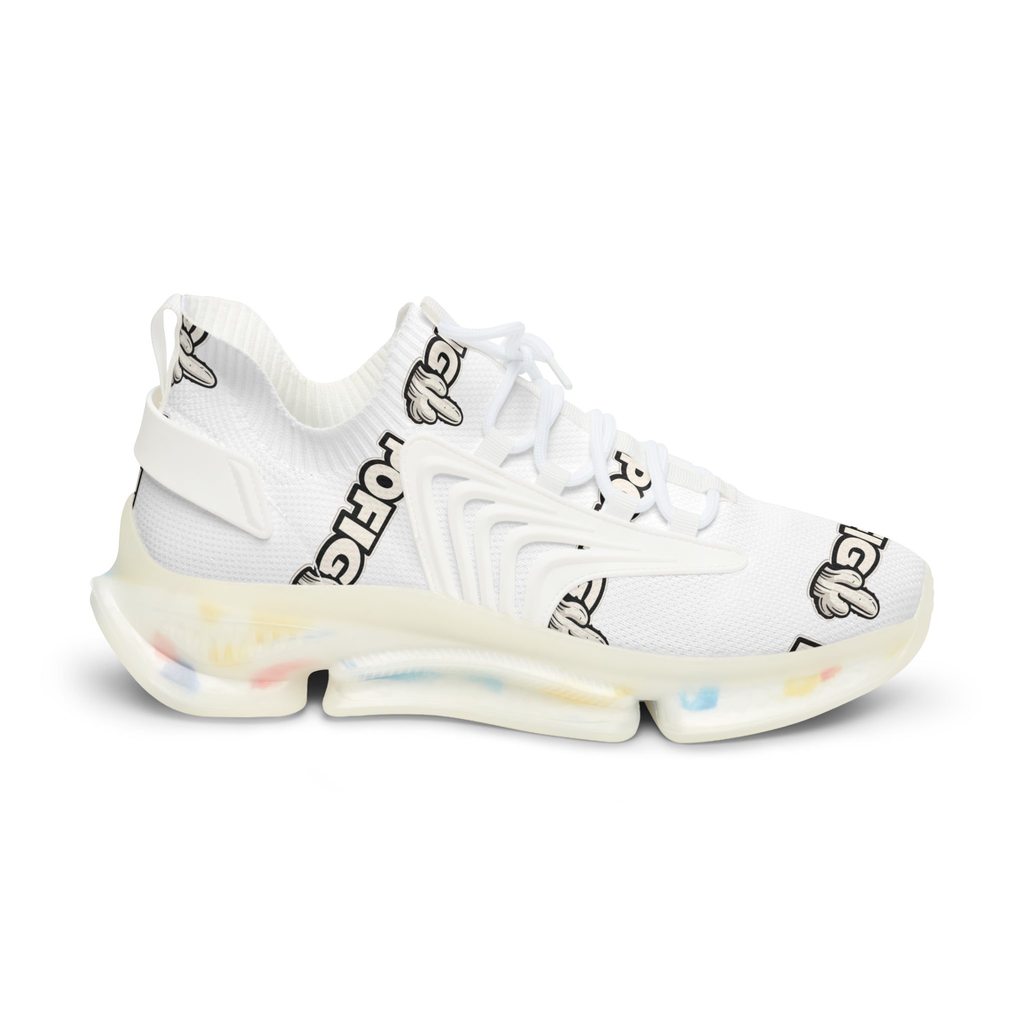 POFIG Mesh Sneaker Weiß – Atmungsaktive Unisex Streetwear Schuhe