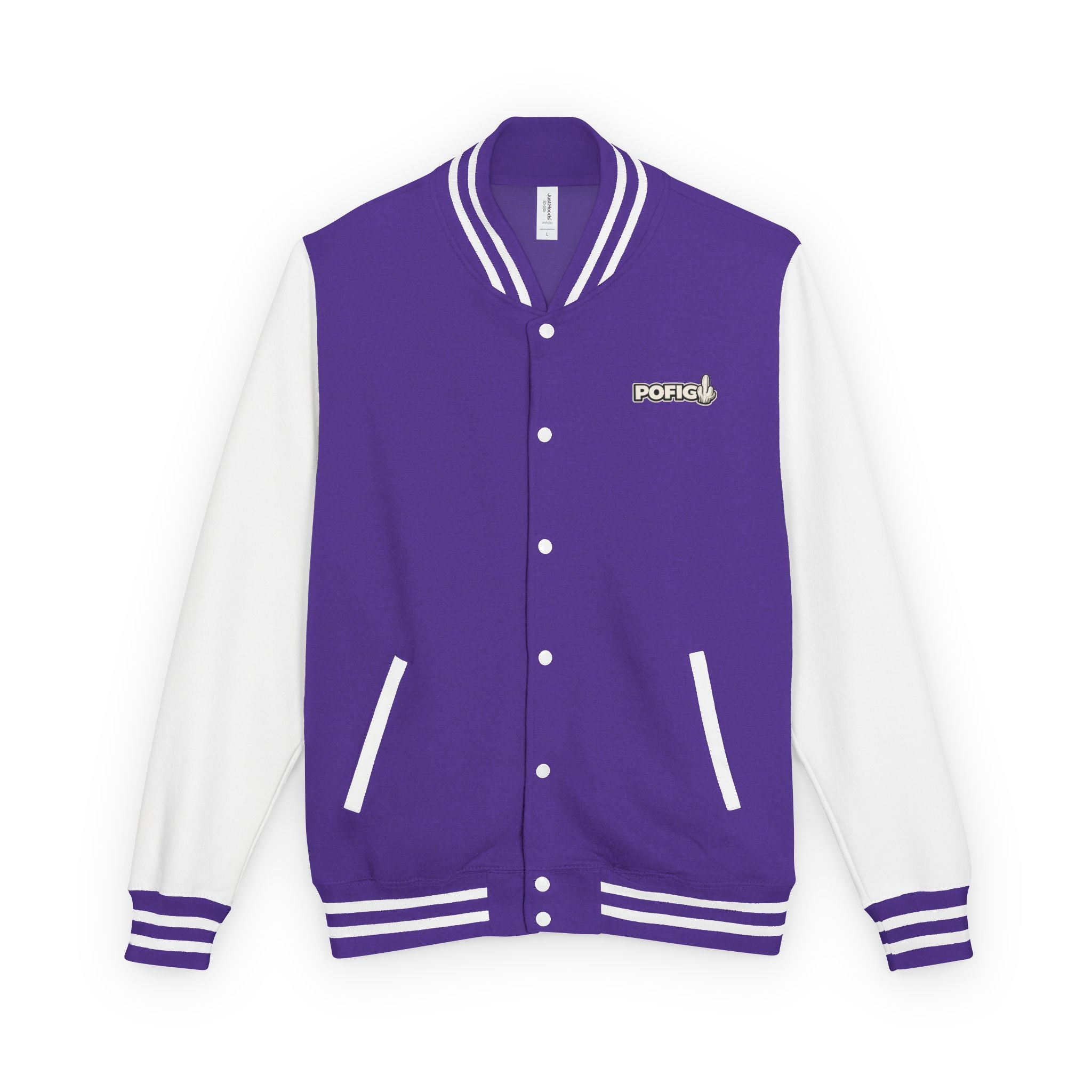 POFIG Varsity Jacke – Letterman Jacke mit Rückenpatch Unisex Streetwear