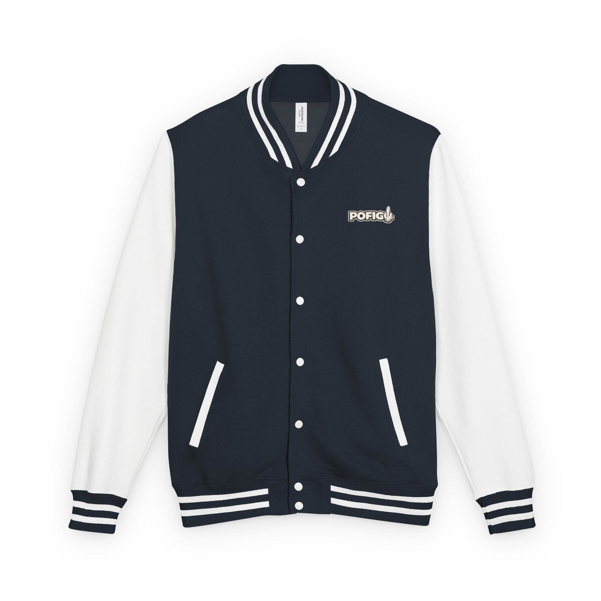 POFIG Varsity Jacke – Letterman Jacke mit Rückenpatch Unisex Streetwear