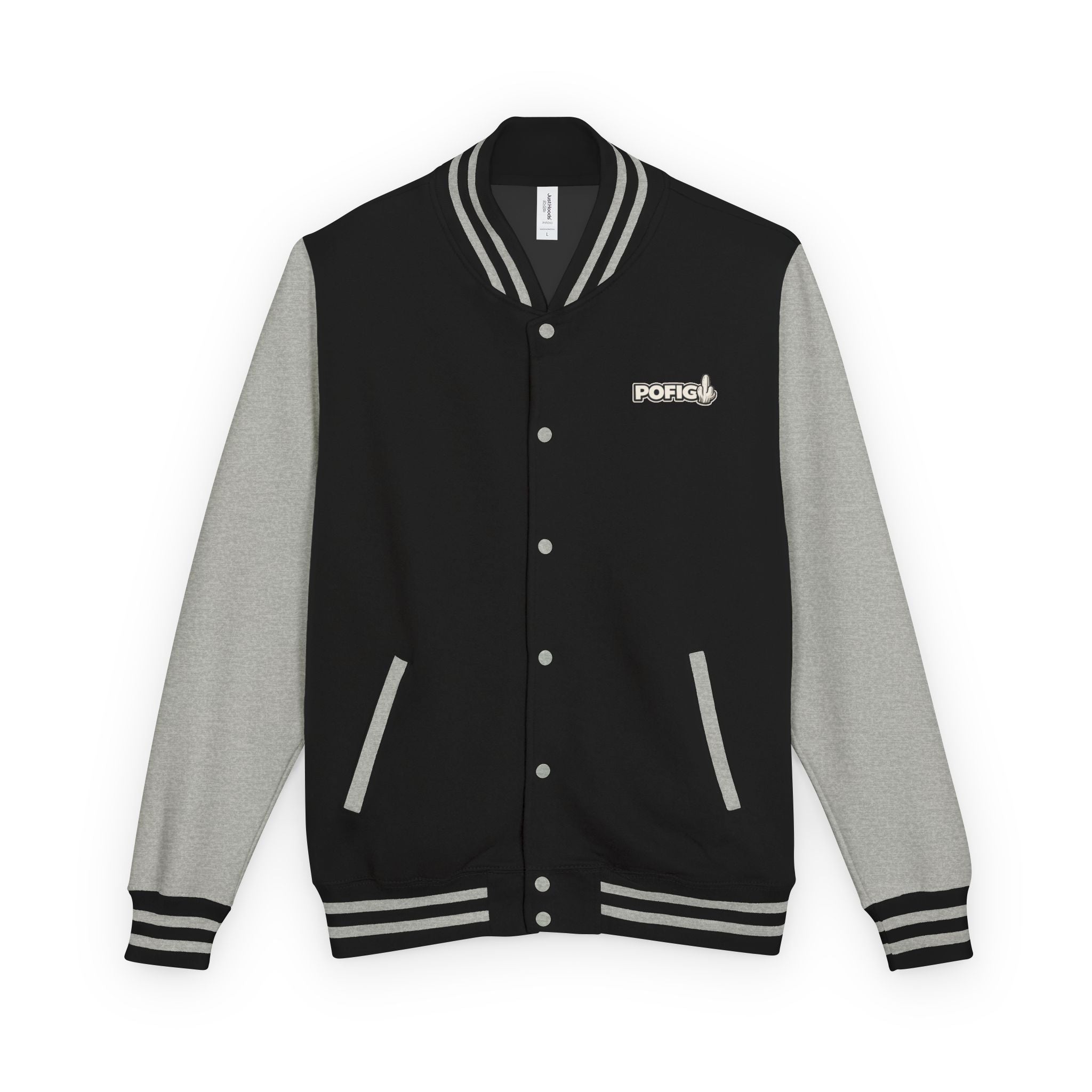 POFIG Varsity Jacke – Letterman Jacke mit Rückenpatch Unisex Streetwear