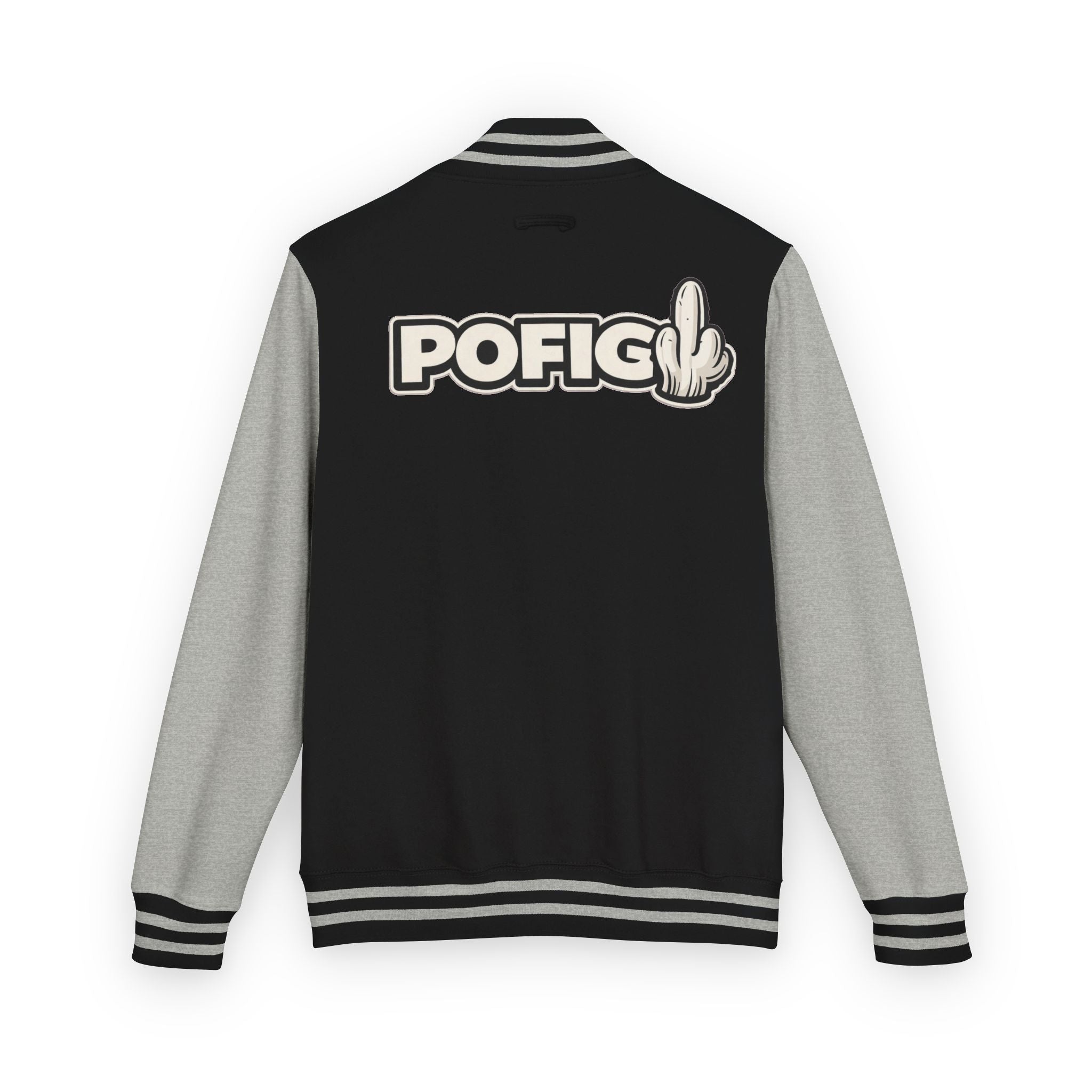 POFIG Varsity Jacke – Letterman Jacke mit Rückenpatch Unisex Streetwear