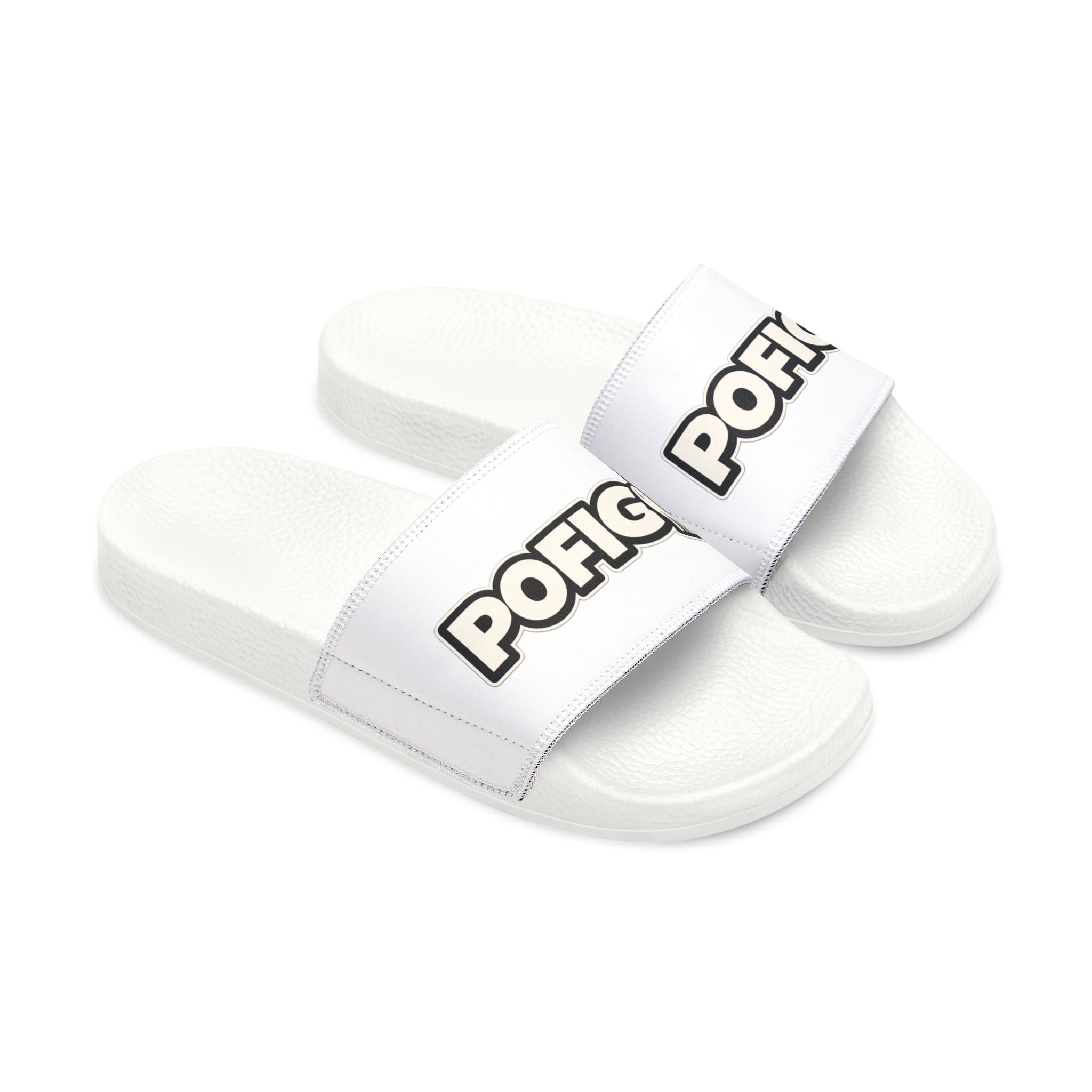POFIG-Logo-Pantoletten mit verstellbarem Riemen für den Freizeit- und Poolbereich
