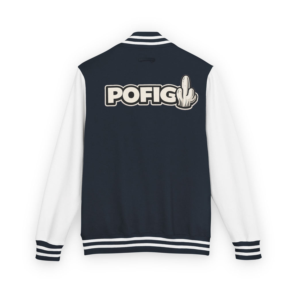 POFIG Varsity Jacke – Letterman Jacke mit Rückenpatch Unisex Streetwear