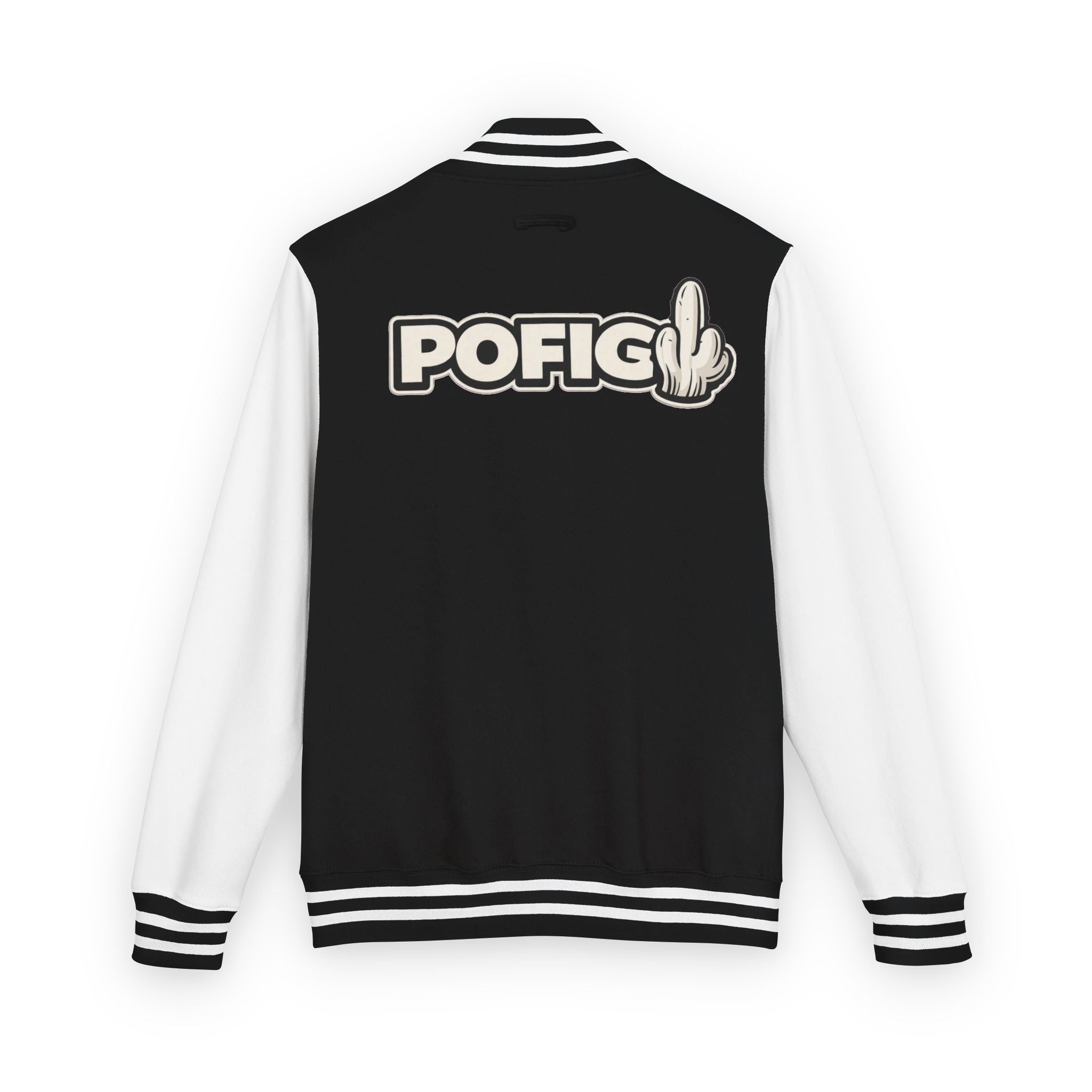 POFIG Varsity Jacke – Letterman Jacke mit Rückenpatch Unisex Streetwear