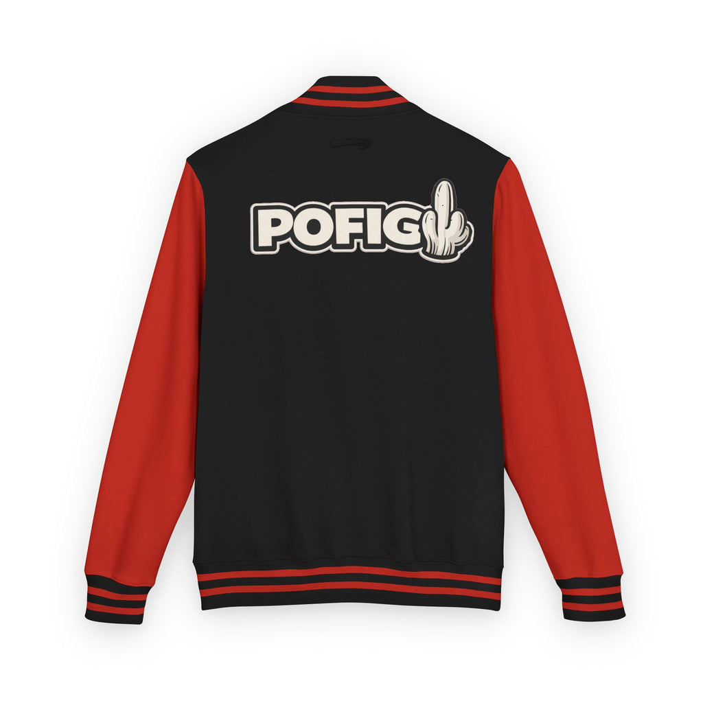 POFIG Varsity Jacke – Letterman Jacke mit Rückenpatch Unisex Streetwear