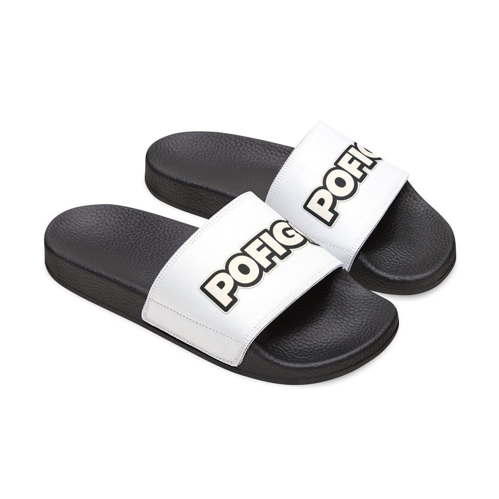 POFIG-Logo-Pantoletten mit verstellbarem Riemen für den Freizeit- und Poolbereich