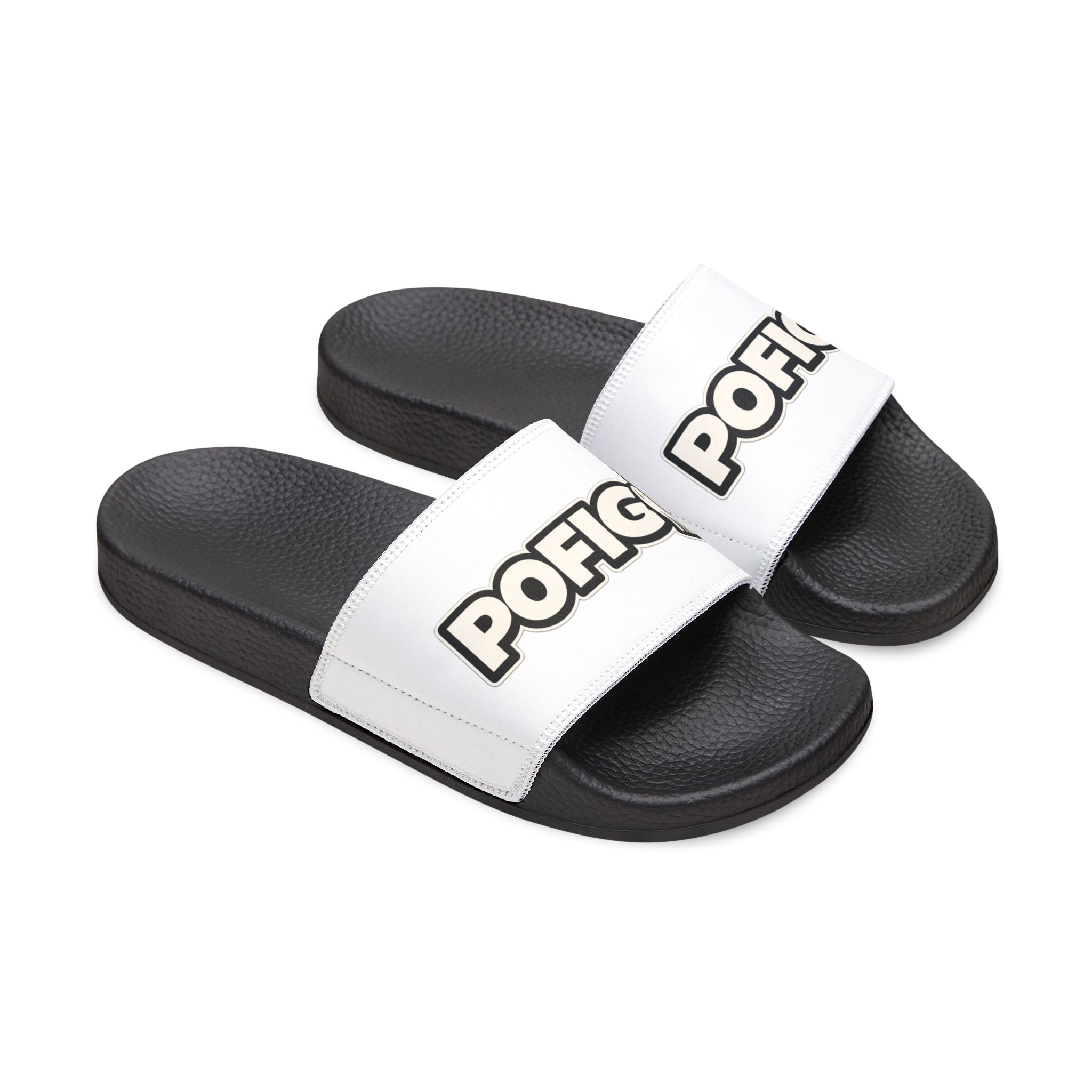 POFIG-Logo-Pantoletten mit verstellbarem Riemen für den Freizeit- und Poolbereich