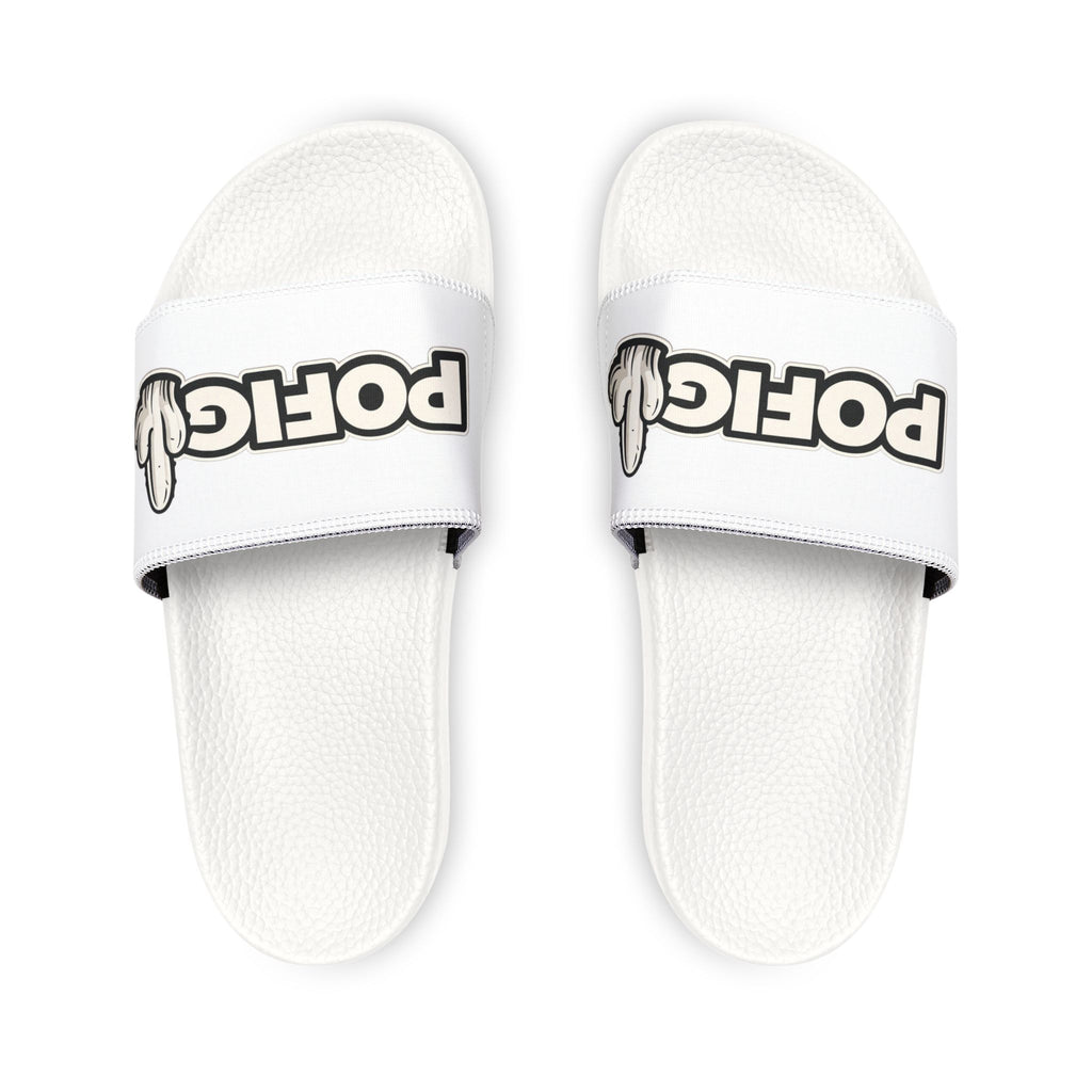 POFIG-Logo-Pantoletten mit verstellbarem Riemen für den Freizeit- und Poolbereich