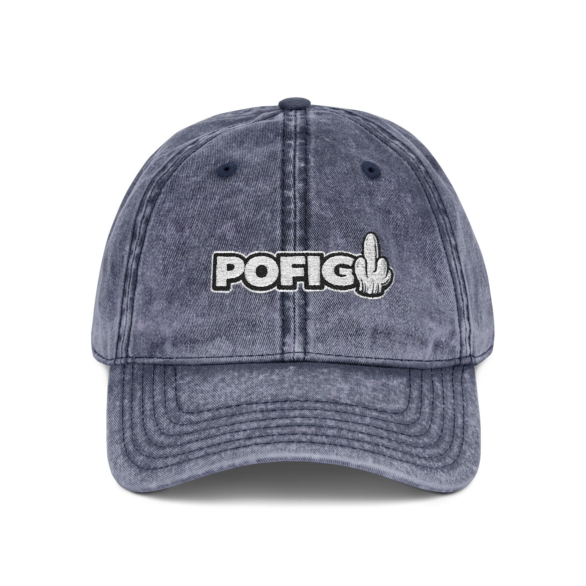 POFIG Baseballkappe im Vintage-Look mit Stickerei