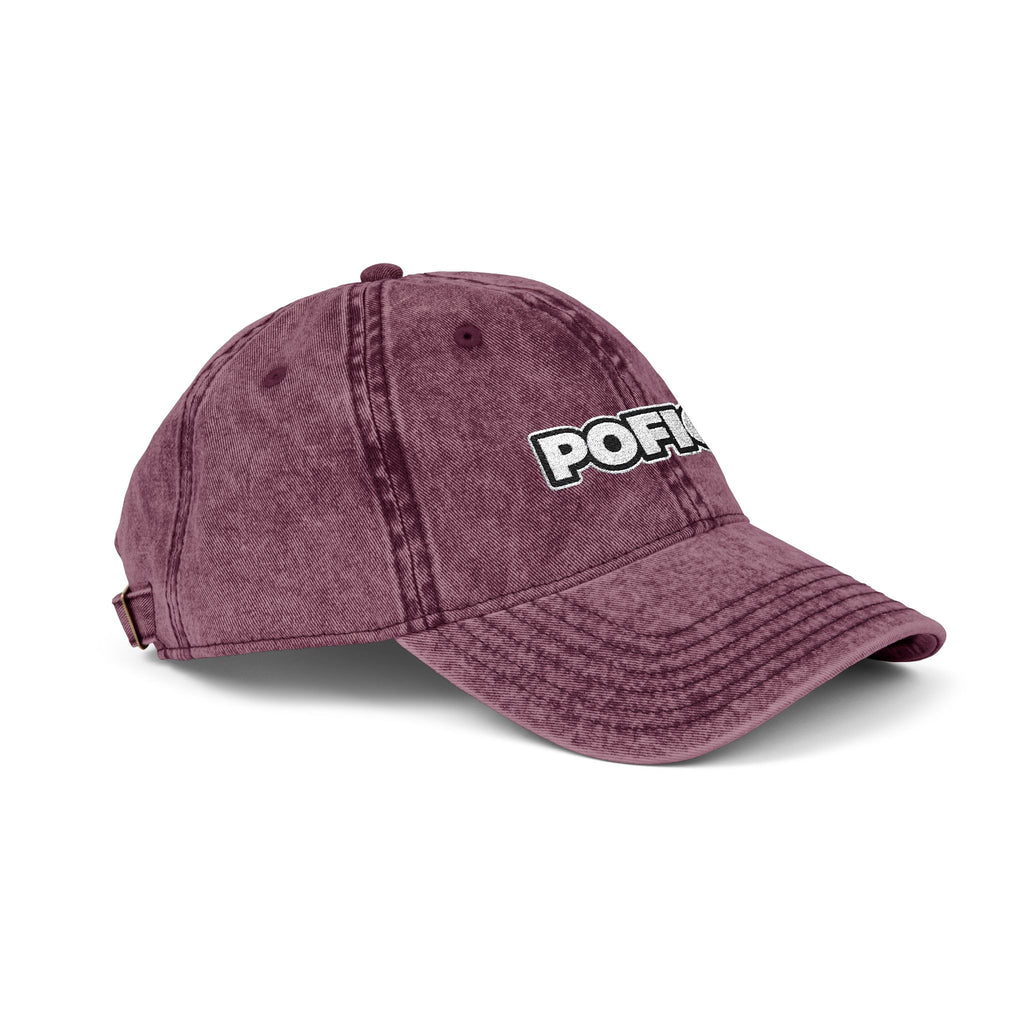 POFIG Baseballkappe im Vintage-Look mit Stickerei