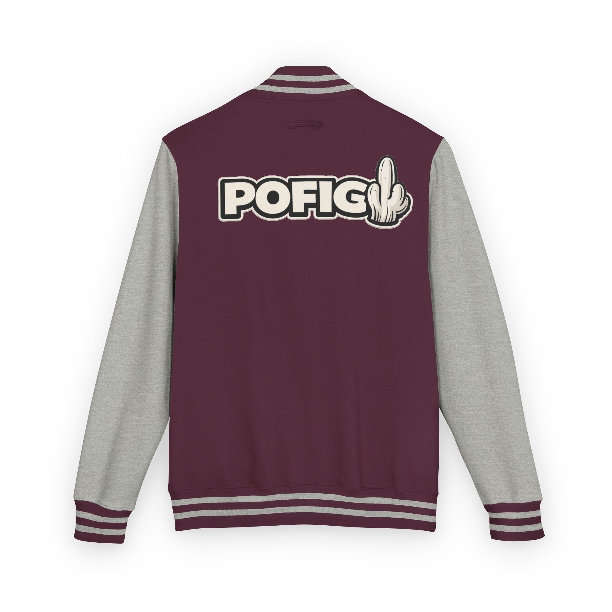 POFIG Varsity Jacke – Letterman Jacke mit Rückenpatch Unisex Streetwear