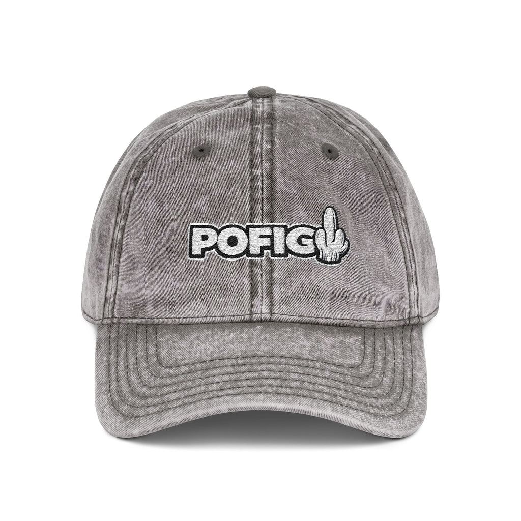 POFIG Baseballkappe im Vintage-Look mit Stickerei