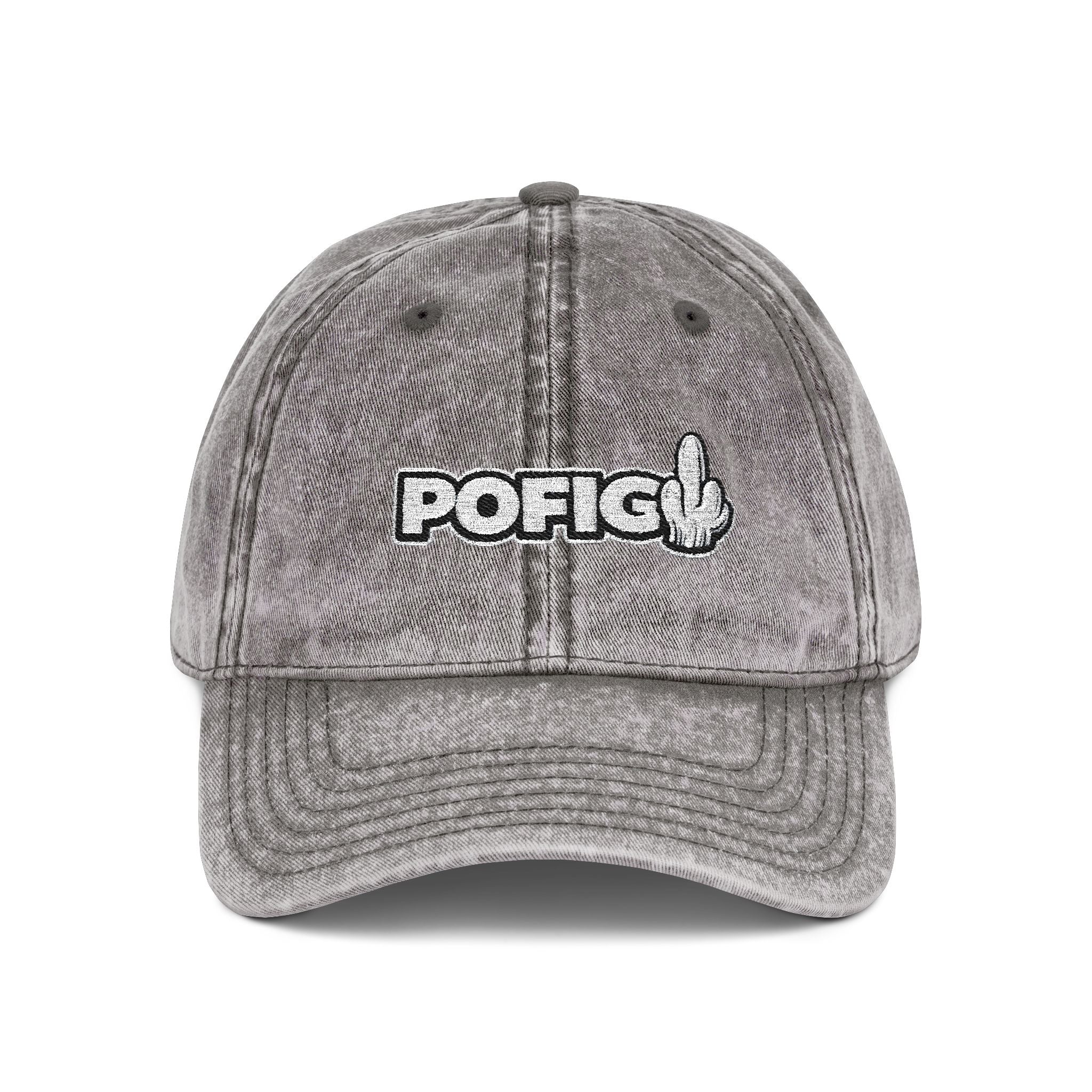 POFIG Baseballkappe im Vintage-Look mit Stickerei