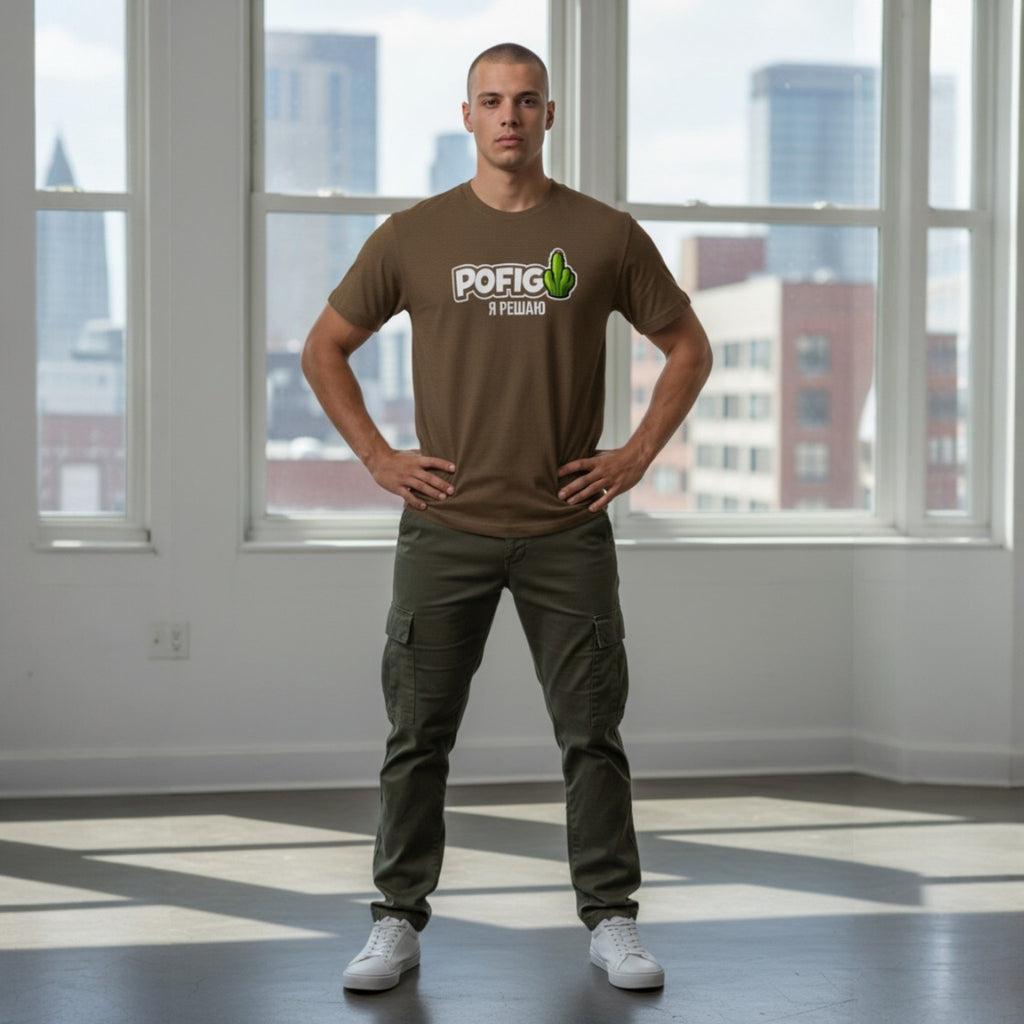 POFIG Slavic Tee – Cyrillic Edition in the dark