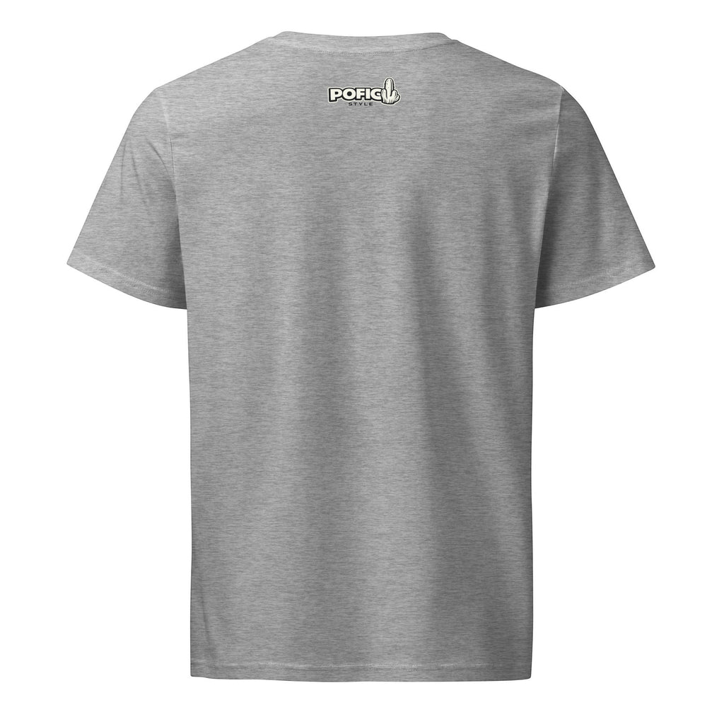 POFIG T-Shirt aus Bio-Baumwolle in Grau mit kleinem Logo-Print im Nackenbereich
