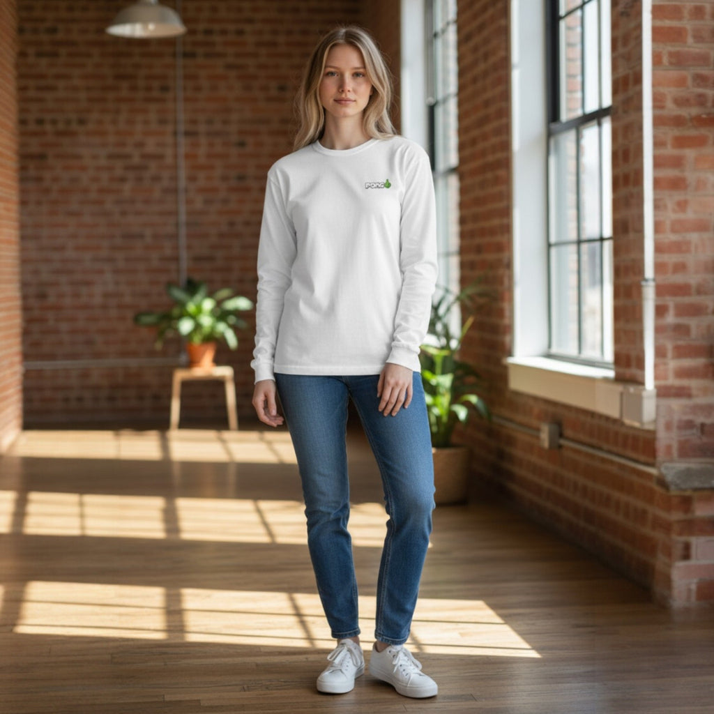 POFIG Cactus Long Sleeve Tee — Casual Graphic Cotton Shirt